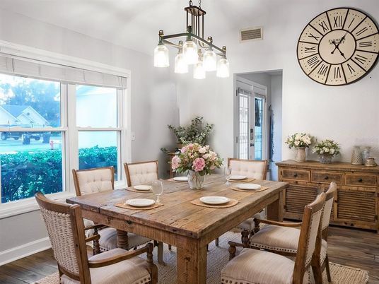 Dining room, Interior, Wood Texture Flooring