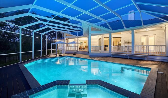 Glass Ceilings, Interior, Pool, Sun Room, Wood Texture Flooring