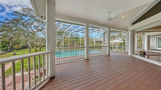 Interior, Pool, Sun Room, Wood Texture Flooring