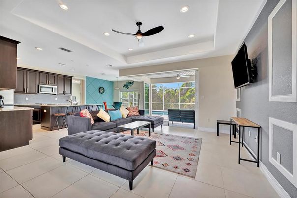 Interior, Kitchen, Living room, Recessed Lighting