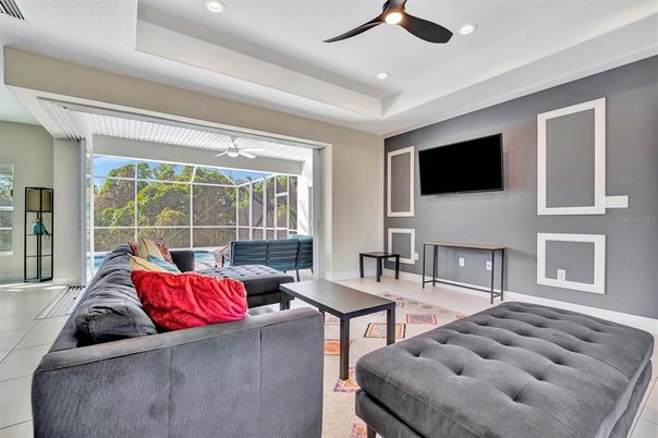 Interior, Living room, Recessed Lighting