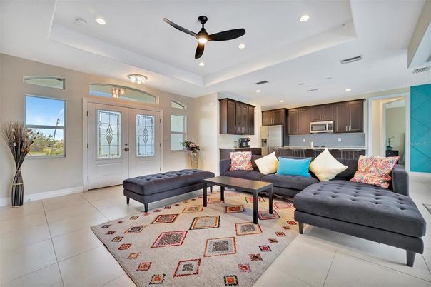 Interior, Kitchen, Living room, Recessed Lighting