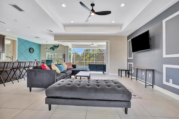 Interior, Living room, Recessed Lighting