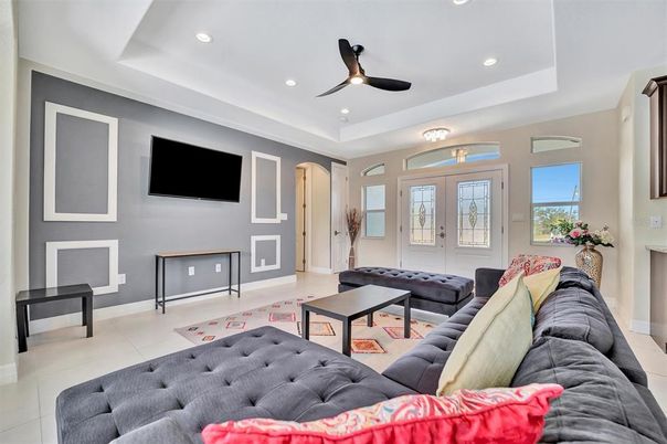 Interior, Living room, Recessed Lighting