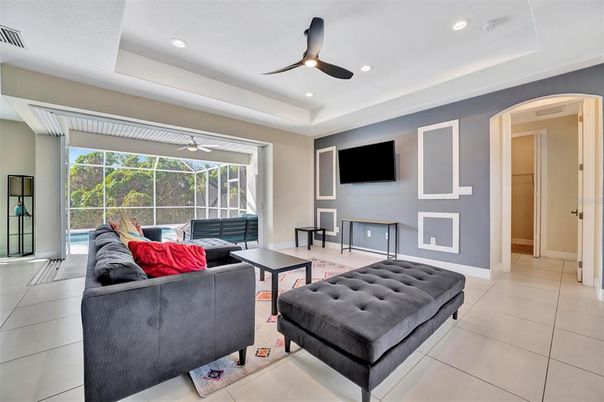 Interior, Living room, Recessed Lighting