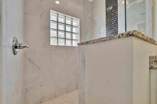 Bathroom, Glass Shower, Interior, Marble Walls