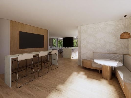 Interior, Pendant Lights, Wood Texture Flooring