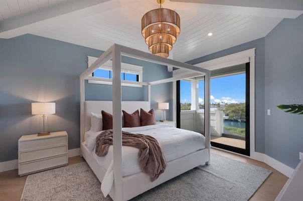Bedroom, Chandelier, Interior, Recessed Lighting