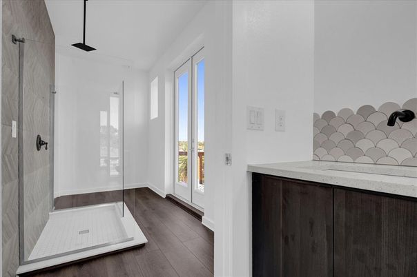 Bathroom, Interior, Wood Texture Flooring
