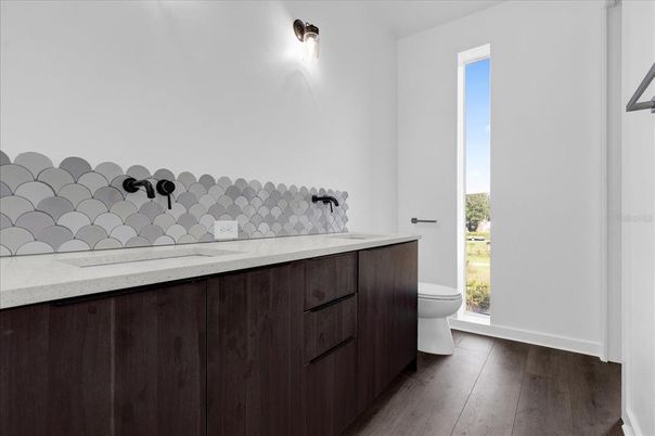 Bathroom, Interior, Wood Texture Flooring