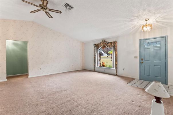 Chandelier, Empty room, Interior
