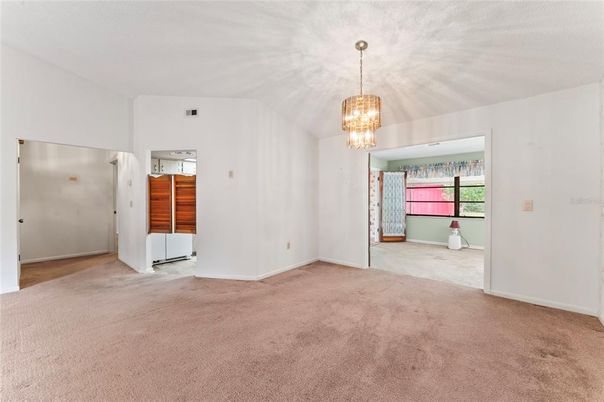 Chandelier, Empty room, Interior