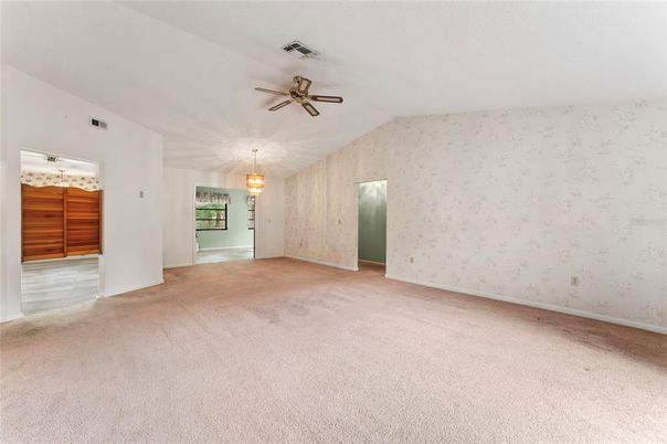 Chandelier, Empty room, Interior
