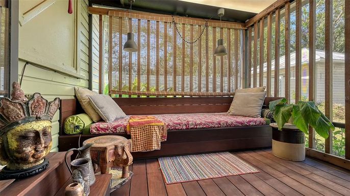 Bedroom, Interior, Pendant Lights, Wood Texture Flooring