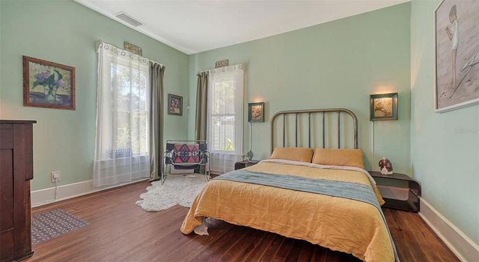 Bedroom, Interior, Wood Texture Flooring