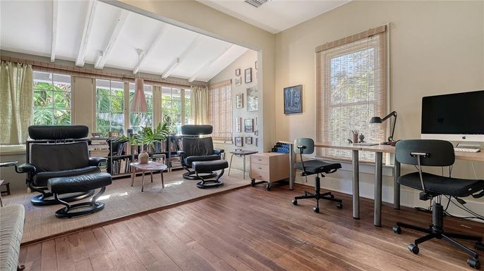 Home Office, Interior, Wood Texture Flooring