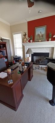 Fireplace, Home Office, Interior