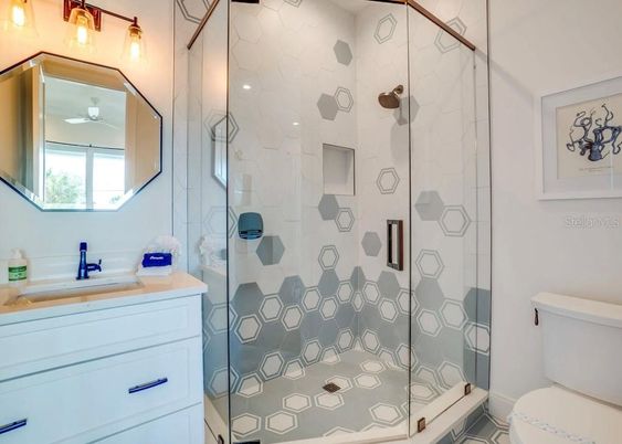 Bathroom, Glass Shower, Interior