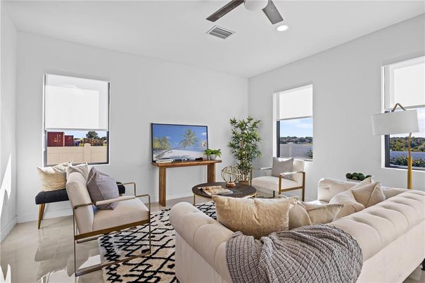 Interior, Living room, Recessed Lighting