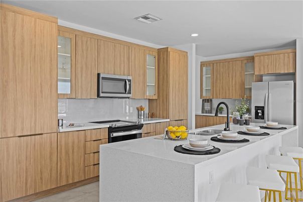 Interior, Kitchen, Recessed Lighting, Stainless Steel Appliances