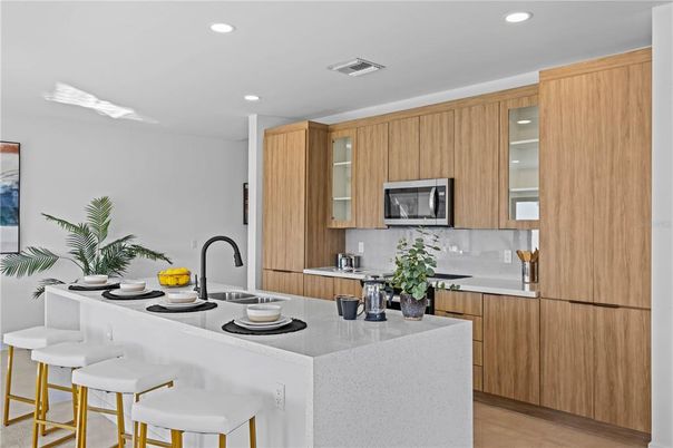 Interior, Kitchen, Recessed Lighting, Stainless Steel Appliances