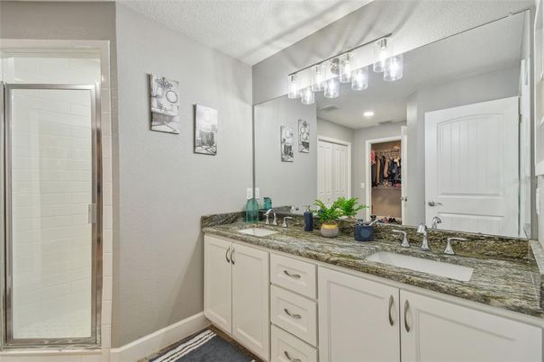Bathroom, Dual Sink Vanities, Glass Shower, Interior
