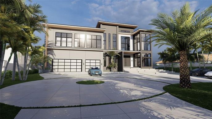 Attached, Exterior, Facade, Modern
