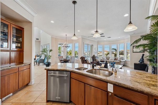 Dining room, Interior, Kitchen, Living room, Pendant Lights, Recessed Lighting