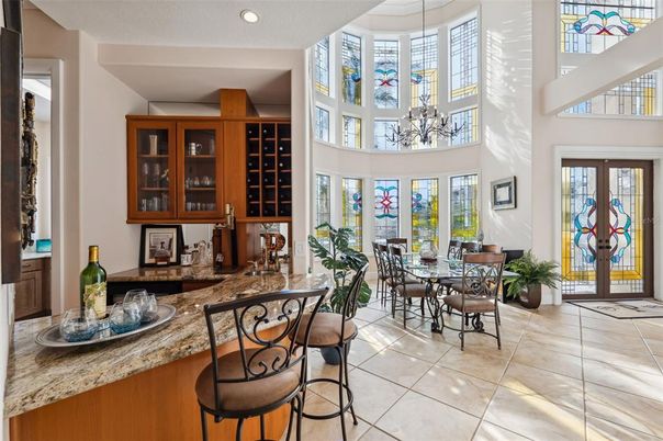 Chandelier, Dining room, Interior, Recessed Lighting