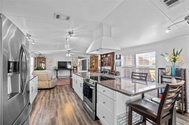 Dining room, Interior, Kitchen, Living room, Wood Texture Flooring