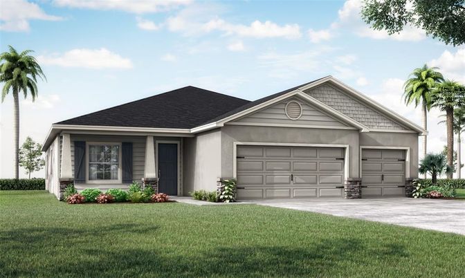 Attached, Exterior, Facade, Ranch