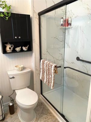 Bathroom, Glass Shower, Interior, Marble Walls