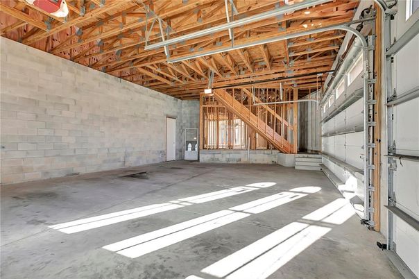 Garage, Interior, Stone Walls, Wooden Beams, Wooden Ceilings