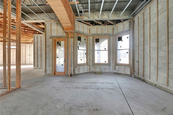 Empty room, Interior, Wooden Beams