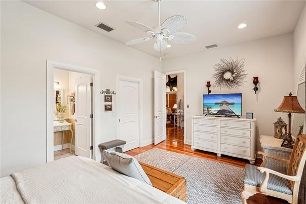 Bathroom, Bedroom, Interior, Recessed Lighting, Wood Texture Flooring