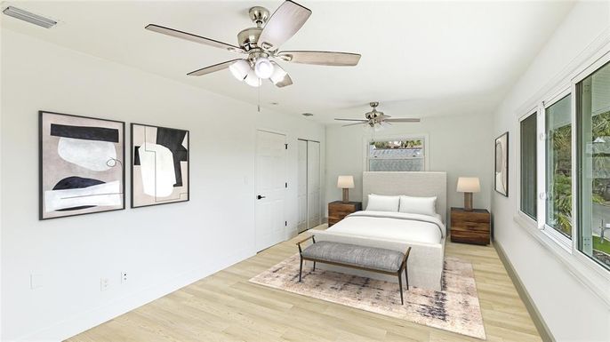 Bedroom, Interior, Wood Texture Flooring