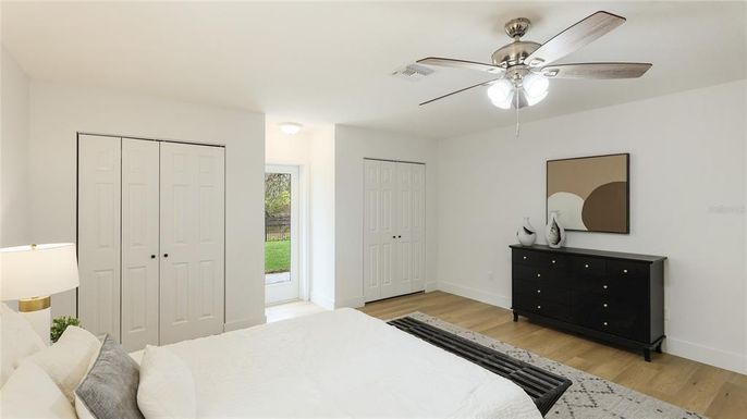 Bedroom, Interior, Wood Texture Flooring