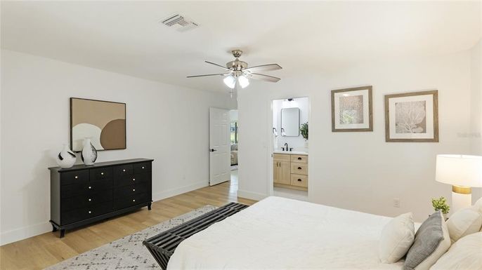 Bedroom, Interior, Wood Texture Flooring