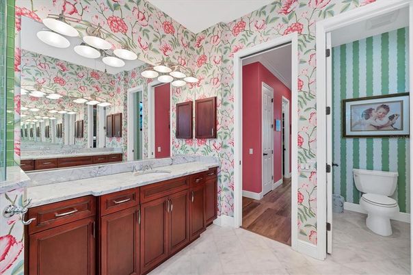 Bathroom, Interior, Marble, Wood Texture Flooring