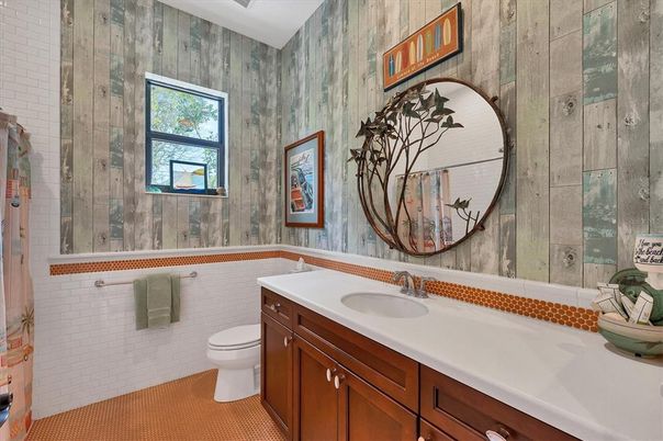 Bathroom, Interior, Wooden Walls