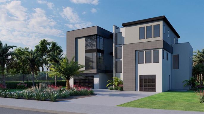Attached, Backyard, Exterior, Facade, Modern