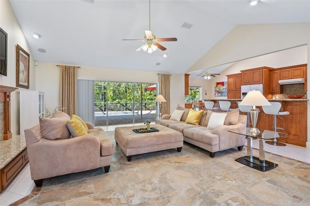 Interior, Kitchen, Living room, Recessed Lighting
