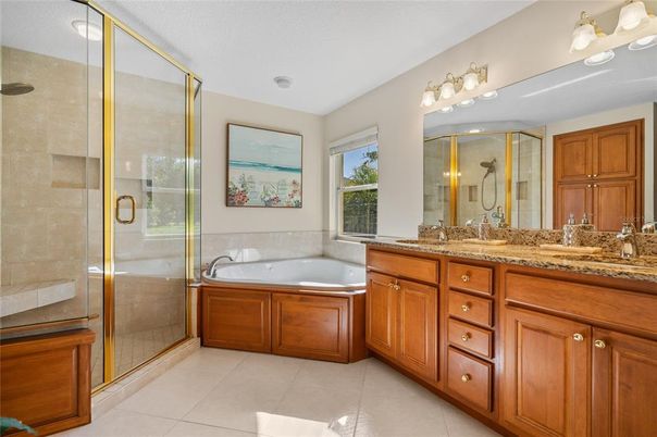 Bathroom, Dual Sink Vanities, Glass Shower, Interior