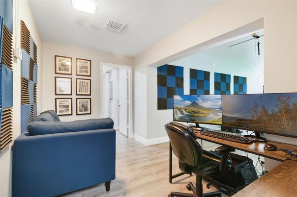 Home Office, Interior, Wood Texture Flooring