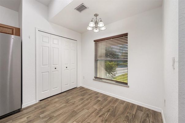 Chandelier, Empty room, Interior, Wood Texture Flooring