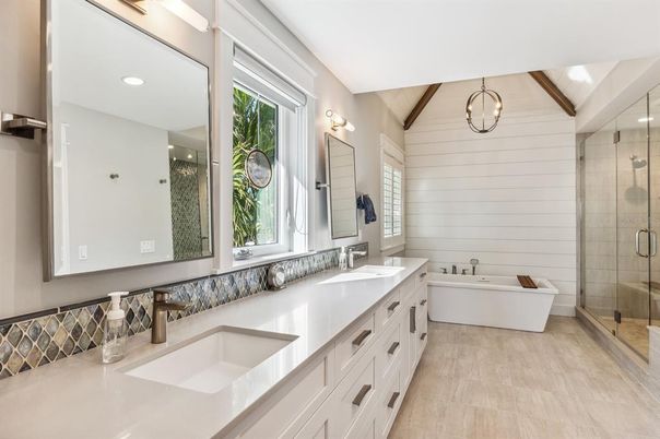 Bathroom, Dual Sink Vanities, Free Standing Baths, Glass Shower, Interior, Recessed Lighting