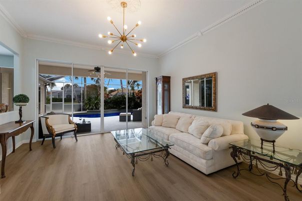 Interior, Living room, Pendant Lights, Wood Texture Flooring