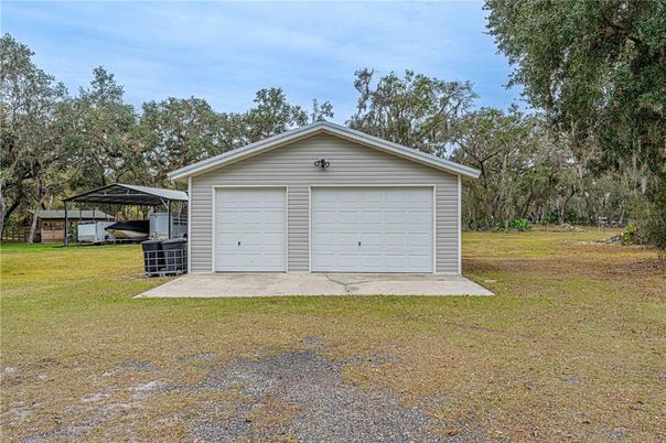 Backyard, Detached Garage, Exterior