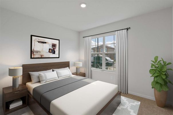 Bedroom, Interior, Recessed Lighting