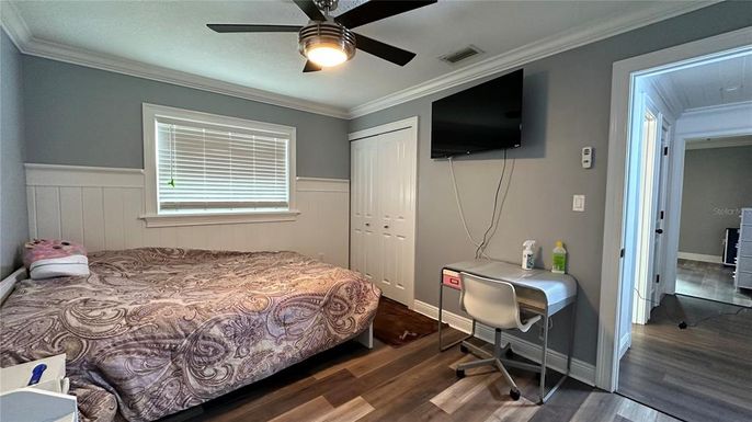 Bedroom, Home Office, Interior, Wood Texture Flooring